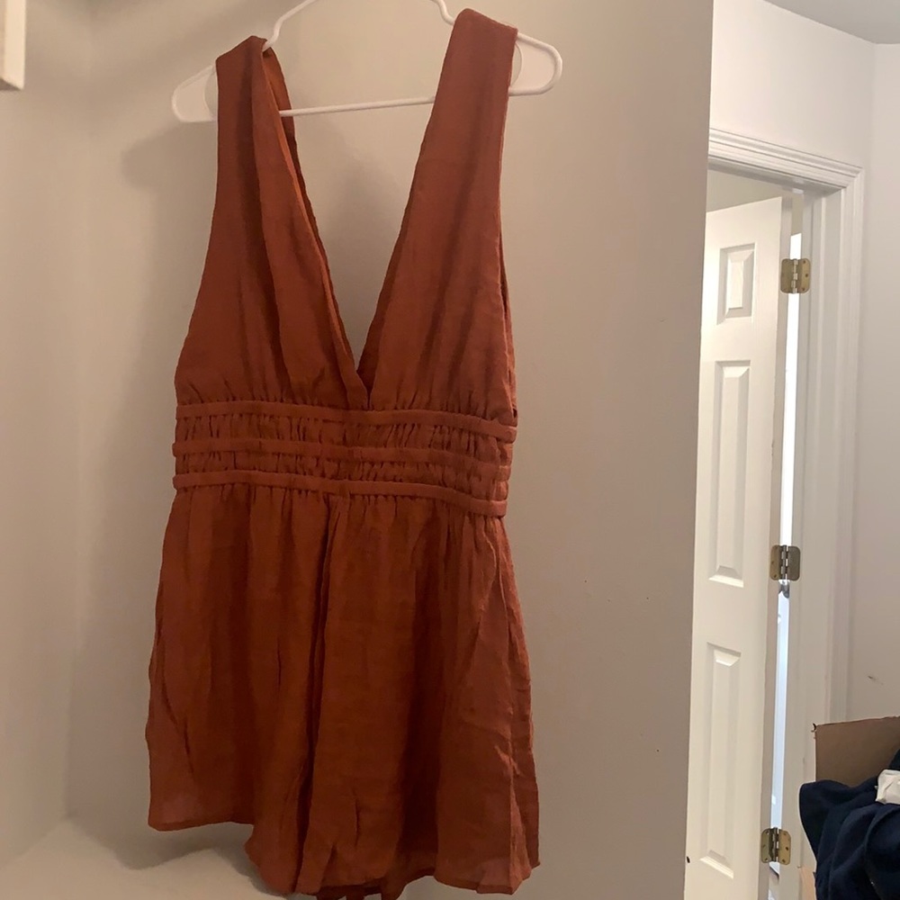 Baevely deep v neck romper